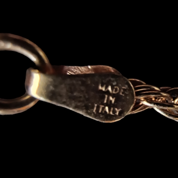 Milor Italy Gold Vermeil Sterling Silver Triple Rope Chain 18 Inches - Picture 8 of 8